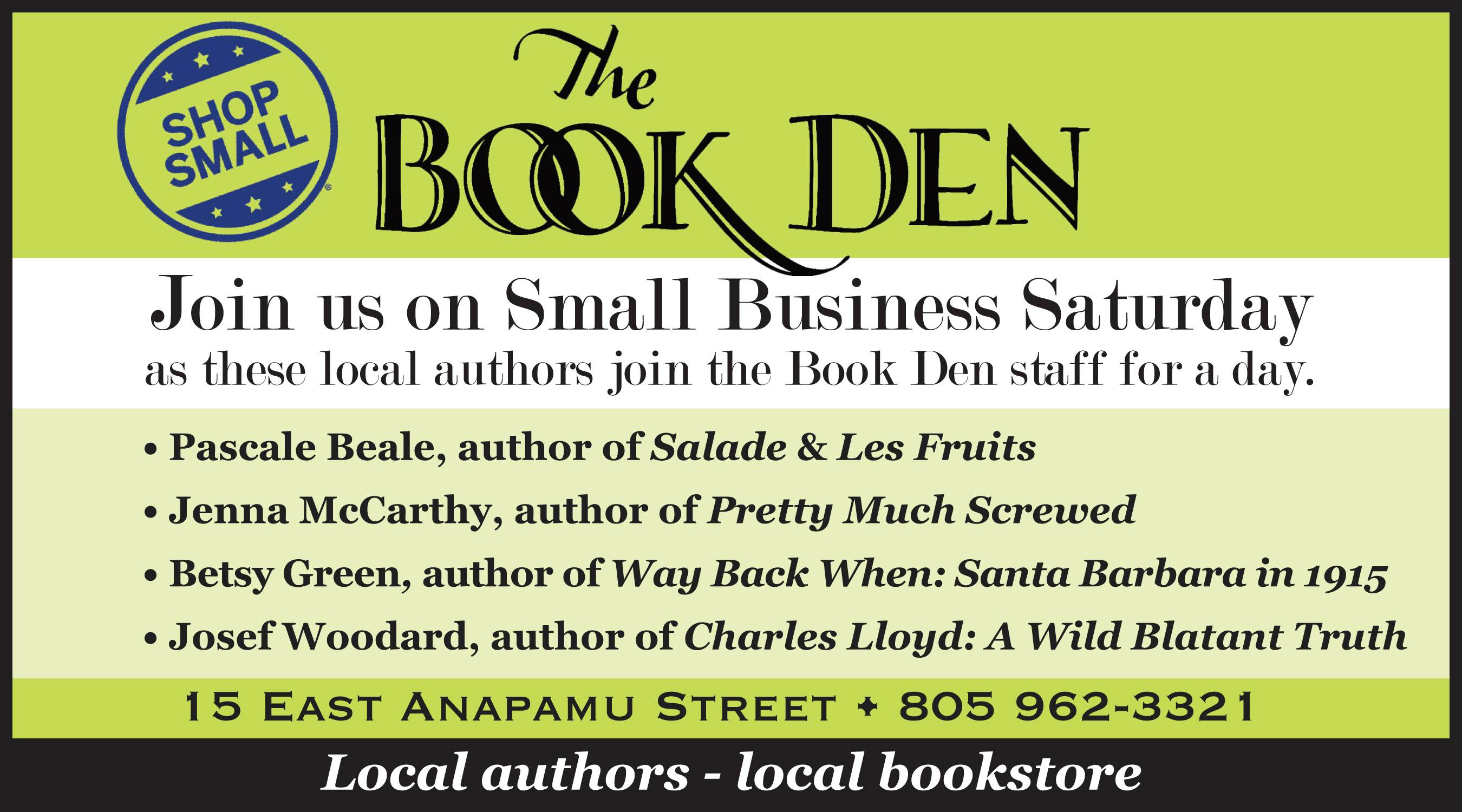 Local Authors – Local Bookstore | The Book Den